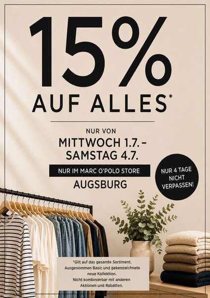 fuenfzehn prozent extra auf alles marcopolo rosenheim